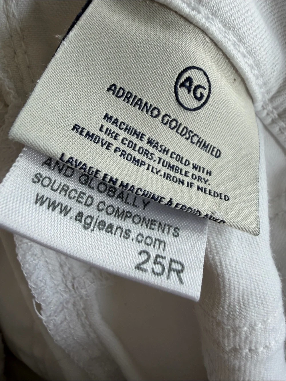 Ag Adriano Goldschmied bright white